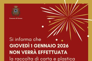 Sospensione raccolta rifiuti del 1 gennaio